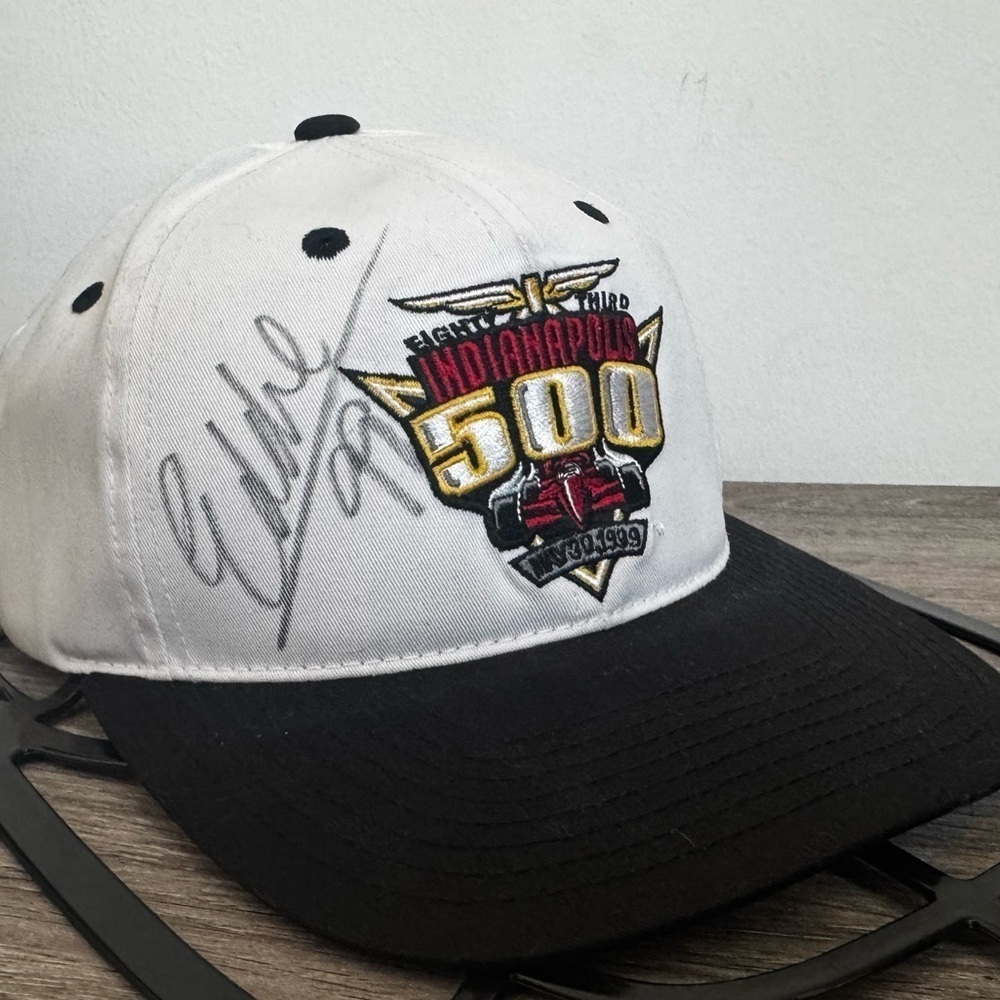 1999 Indianapolis 500 Autographed Eddie Cheever Jr. Trucker SnapBack Hat Collect